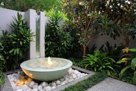 Modern Outdoor Fountain Courtyard Gardens Design Water Features In The Garden Small Courtyard Gardens