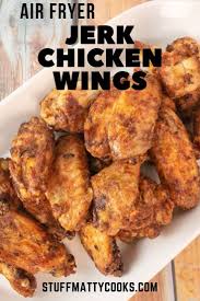 Jerk Chicken Wings Recipe Air Fryer Chicken Wing Recipes Air Fryer Recipes Healthy Wing Recipes
