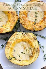 Creamy Parmesan Baked Acorn Squash Recipe Acorn Squash Recipes Squash Recipes Recipes