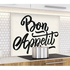 Fond De Hotte Bon Appetit Vintage Credence Cuisine Parement Mural Et Decoration Murale