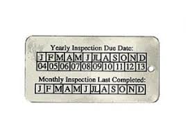 There are just two colors covered for physical hazards: Inspection Tags And Equipment Tags National Band And Tag Company