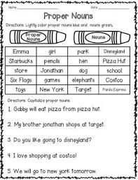 Proper Nouns Common And Proper Nouns Proper Nouns Proper Nouns Activity