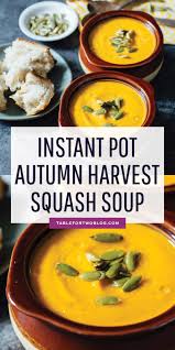 Instant Pot Autumn Harvest Butternut Squash Soup Panera Copycat Soup Recipe Autumn Squash Soup Recipe Panera Autumn Squash Soup Butternut Squash Recipes Soup