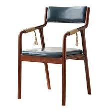Faux Leather Dining Chairs With Armrest Vintage Armchair Comfortable Backrest And Uph With Images Faux Leather Dining Chairs Solid Wood Dining Chairs Leather Dining Chairs