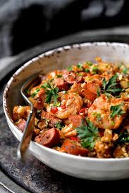 Low Carb Jambalaya With Chicken Shrimp And Sausage Close Up Shot Of A Serving In A Bowl Jambalaya Recipe Jumbalaya Recipe Recipes