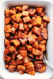 Roasted Honey Cinnamon Butter Sweet Potatoes Buttered Sweet Potatoes Sweet Potato Recipes Roasted Roasted Sweet Potatoes