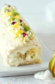 Buche De Noel Comme Un Pavlova Aux Fruits Exotiques Et Coco Recette Pavlova Buche De Noel Facile Et Rapide Buche De Noel