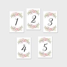 Tabla Numero 4 X 6 Para Imprimir De Boda Instantanea Descargar Numeros 1 5 Wedding Table Numbers Printable Wedding Numbers Wedding Table