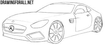 How To Draw A Mercedes Amg Gt Mercedes Amg Car Drawings Mercedes