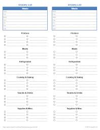 Free Printable Grocery List And Shopping List Template