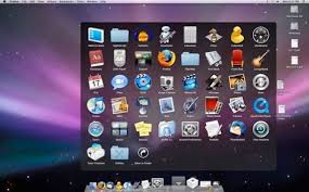 Mac Os X Leopard Features And Home Screen Mac Os Windows Xp Homescreen