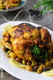 Recette Poulet Roti A La Marocaine Morocco Chickendinner Chickens Chickenrecipe Easyrec Recette Poulet Roti Recette Poulet Roti Marocain Poulet Aux Olives