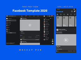 Free Mobile Desktop Facebook Post Feed Template 2020 Mockup Psd Set Good Mockups Facebook Post Template Facebook Posts Mockup Psd