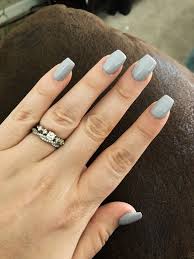 Short acrylic nails are becoming more popular today because it is easy to maintain them and also it does not become a hindrance when you are working such as. Gray Nails Grey Acrylic Nails Pink Grey Nails Light Gray Nails