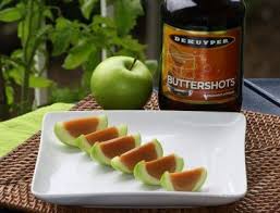 Caramel Apple Jello Shots With Real Apples Recipe Caramel Apple Shots Apple Shots Food
