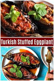 Karniyarik Is A Classic Turkish Stuffed Eggplant Recipe Delicious Eggplants Are Stuffed With A Turkish Recipes Eggplant Recipes Mediterranean Eggplant Recipe