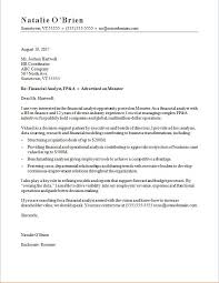 Your cover letter is a writing sample and a part of the screening process. Financial Analyst Cover Letter Sample Monster Com