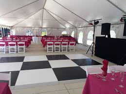 Black And White Checkered Dance Floors Available For Rental With Heritage Party Rental Tables Featuring Pink Party Rentals Folding Garden Chairs Garden Chairs