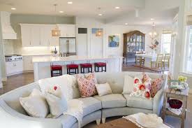 How To Find The Perfect Place For Your Curved Sofa Or Sectional Curved Sofa Living Room Living Room Furniture Layout Curved Sofa