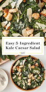 Recipe 5 Ingredient Kale Caesar Salad Recipe Ceasar Salad Recipe Kale Caesar Salad Caesar Salad Recipe