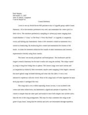 Free Concert Report Essays