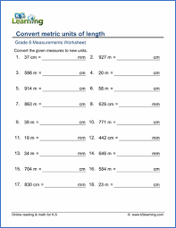 Even with the standardization of the metric system, customary units of measurement are still widely used, especially in the united states. Grade 6 Measurement Worksheets Free Printable K5 Learning