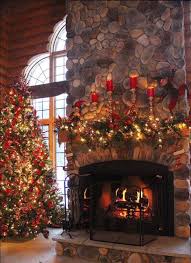 Pin By Kelly Walker On Christmas Tree Ideas Christmas Fireplace Country Christmas Cabin Christmas