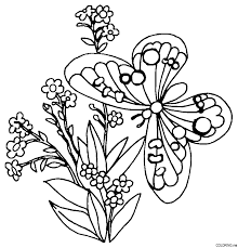 Butterfly And Flower Colouring Pages Coloring Home Butterfly Coloring Page Flower Coloring Pages Flower Line Drawings