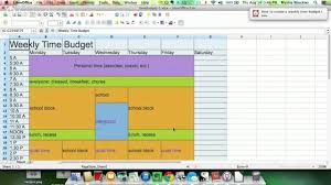 You will forget the need to create a budget sheet manually and enjoy the experience of doing it with the help of a template. How To Create A Weekly Time Budget In A Spreadsheet Youtube