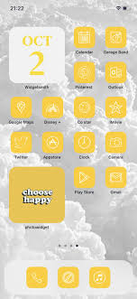 60 Sunflower Yellow App Icons Monochrome Yellow Ios 14 App Etsy App Icon Iphone App Design Ios App Iphone