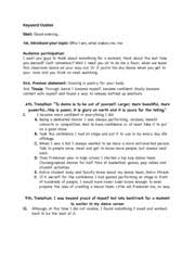 What is a keyword outline? Keyword Outline For Intro Speech Keyword Outline Start Good Evening 1st Introduce Your Topic Who I Am What Makes Me Me Audience Participation I Want Course Hero