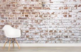 Painted White Brick Wall Mural Industrial Style Muralswallpaper Painted Brick White Brick Wallpaper Painted Brick Walls