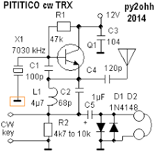 Pititico Qrpp 40m Transceiver Qrp Minimalist Radioamador Eletronicos