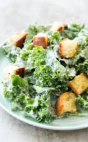 Kale Caesar Salad We Found That In Order To Make Kale Leaves In Our Salad More Palatable We Soaked Them In Kale Caesar Salad Ceasar Salad Recipe Caesar Salad