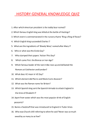 Take one of the thousands of these addictive general knowledge quizzes and prove it. Historical General Knowledge Quiz Teaching Resources