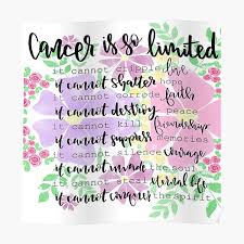 As a family member or friend of someone who has cancer, you may not the following collection is a mixture of uplifting quotes that will help you to never lose hope even when all hope seems gone. Inspirational Cancer Quote Posters Redbubble