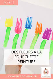 Des Fleurs A La Fourchette Le Carnet D Emma Activite Peinture Activite Manuelle Creche Activite Manuelle Printemps