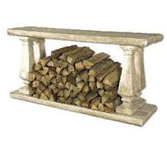 Love This Stone Firewood Console Table Patio Decor Console Firewood