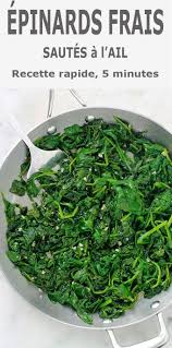 Epinards Frais Sautes A L Ail Recette Rapide Recette Epinard Frais Recette Epinards Frais Epinard