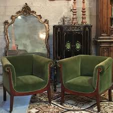 Pair Of 1930s Petite Italian Velvet Armchairs Velvet Armchair Armchair Club Chairs