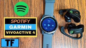Garmin Vivoactive 4 Spotify Music Complete App Setup Controls How To Download Playlists Podcasts Youtube