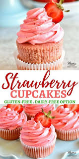 Petits Gateaux Frais A La Fraise Sans Gluten Avec Strawbe Desserts Sans Produits Laitiers Gateaux Sans Produits Laitiers Glacage Sans Produits Laitiers