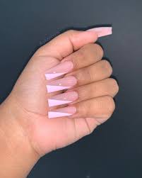 White pearl with diamond tapered square tip long nails #. Acrylicnails Frenchtipnails Instagram Jhohannails Jhos Nudenails Pinknails Post Pret Long Square Acrylic Nails Pink Acrylic Nails Square Acrylic Nails