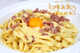 Pates Tagliatelles Carbonara Et Creme Fraiche Recette Recette Carbonara Tagliatelle Carbonara Tagliatelles