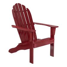 Mainstays Wooden Outdoor Adirondack Chair Red Finish Solid Hardwood Walmart Com Wood Adirondack Chairs Adirondack Chair Outdoor Wood