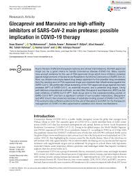 Pdf Glecaprevir And Maraviroc Are High Affinity Inhibitors Of Sars Cov 2 Main Protease Possible Therapeutic Implication In Covid 19