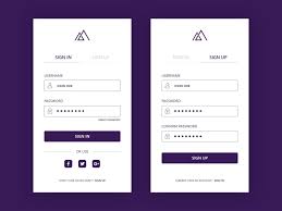 Sign In Sign Up Screen Login Design App Interface Design Login Page Design
