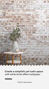 Painted White Brick Wall Mural Industrial Style Muralswallpaper In 2020 Brick Effect Wallpaper Painted Brick Walls White Brick Wallpaper Bedroom