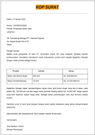 Contoh Surat Penawaran Barang Surat Proposal Gerak