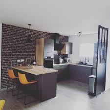 Cuisine Avec Verriere Ambiance Vintage Cuisine Verriere Amenagement Cuisine Cuisine Moderne Design